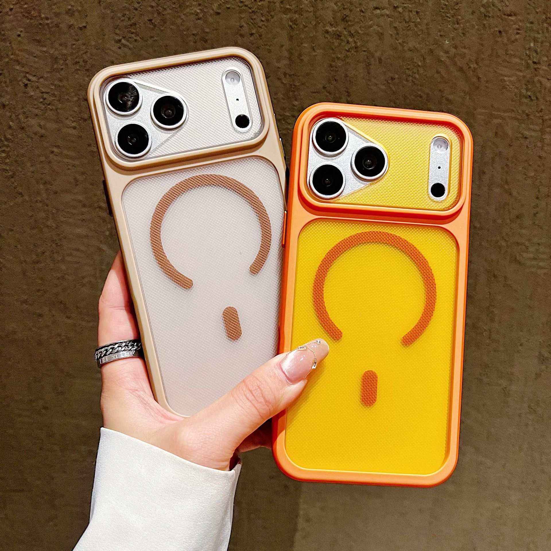 Singularity Ripple Magnetic Suction Case Suitable for iPhone 17 Pro Max Semi-Transparent Matte Phone Case Apple 16 Full-Cover Anti-Drop Pc
