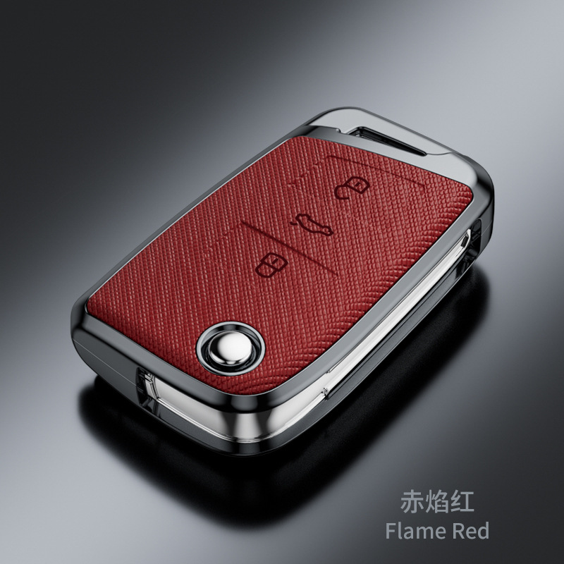 SuitabLe for VoLkswagen Sagitar Tiguan L Lavida Santana Bora Tanyue Passat Cross Pattern FashionabLe Key Cover