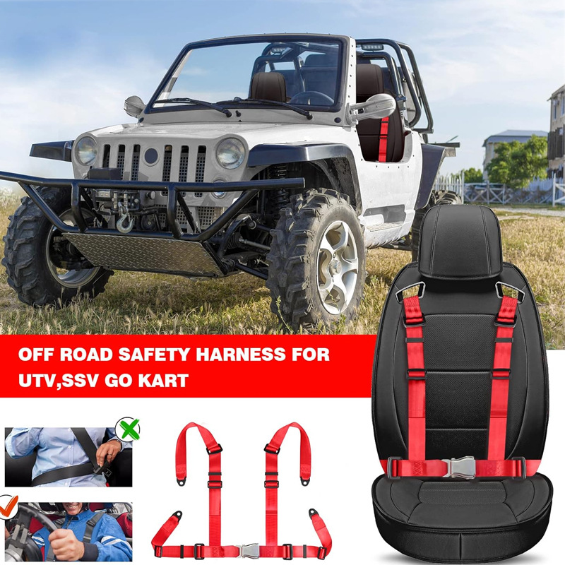 Car Four-Point Seat Belt for Utv Ssv Go Kart Off-Road Vehicle Go-Kart Safety Belt