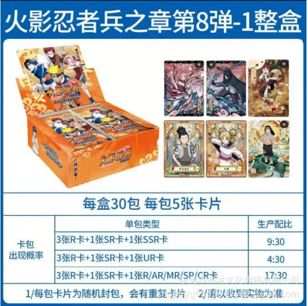 Коллекционная карта Naruto в коробке — главы 7, бейджи, резиновые фигурки и фото-паки
