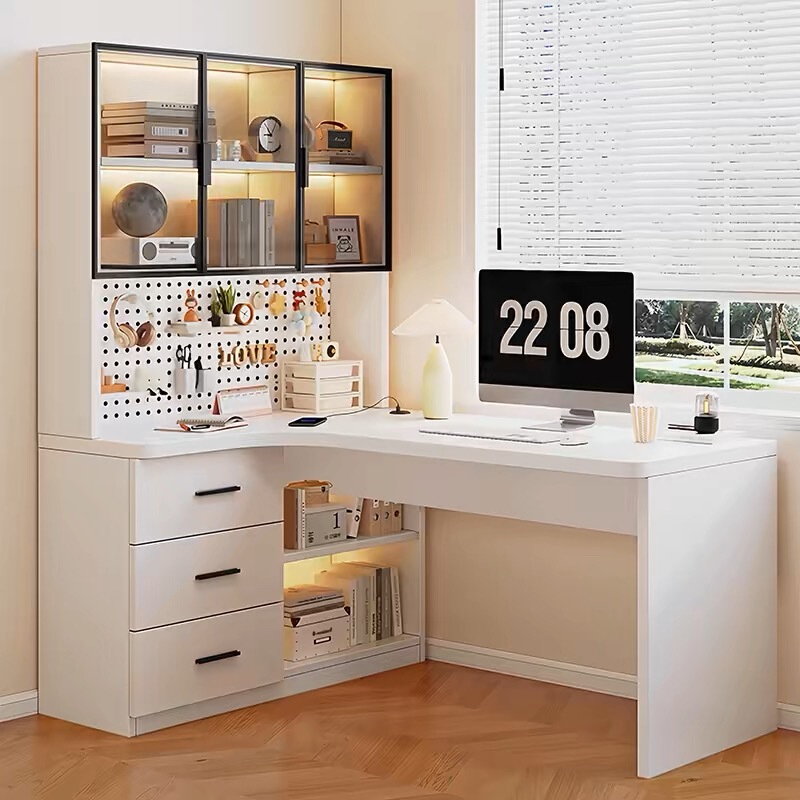 Corner Desk Hole Board Home Desk Bookshelf Study Integrated Simple Light Luxury Study Table Complete Computer Table Corner Desk Hole Board Home Desk Bookshelf Study Integrated Simple Light Luxury Study Table Complete Computer Table