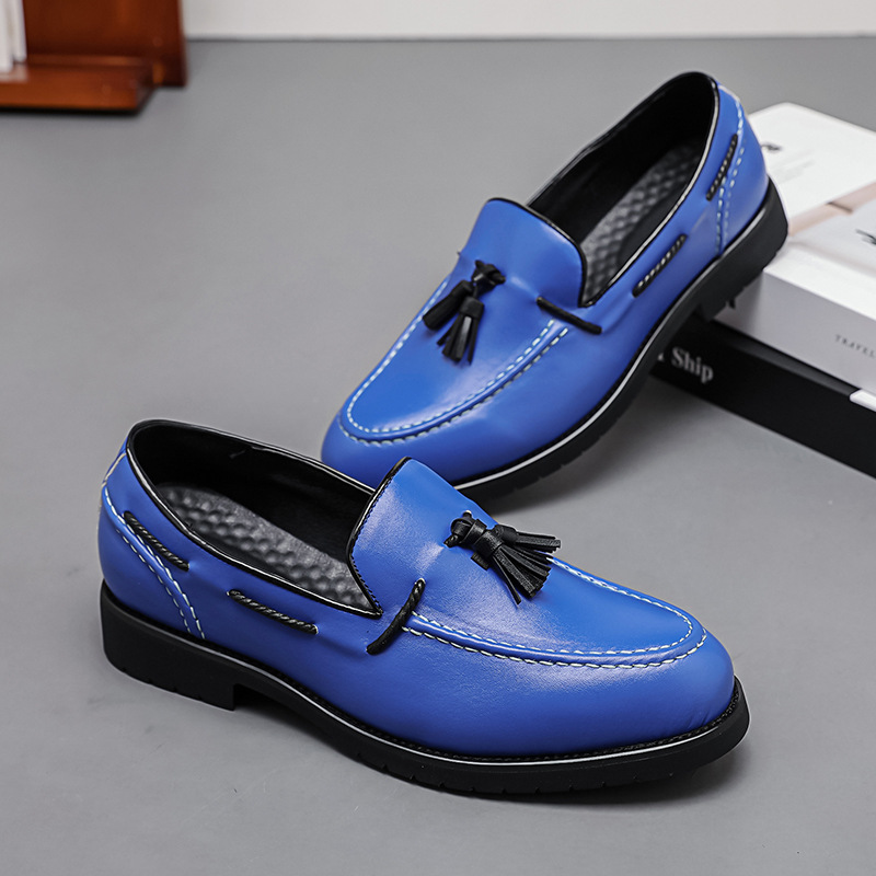 Zapatos Lofu para hombre, moda transfronteriza, tallas grandes, nuevos zapatos de cuero, estilista de moda, zapatos perezosos de una sola pieza