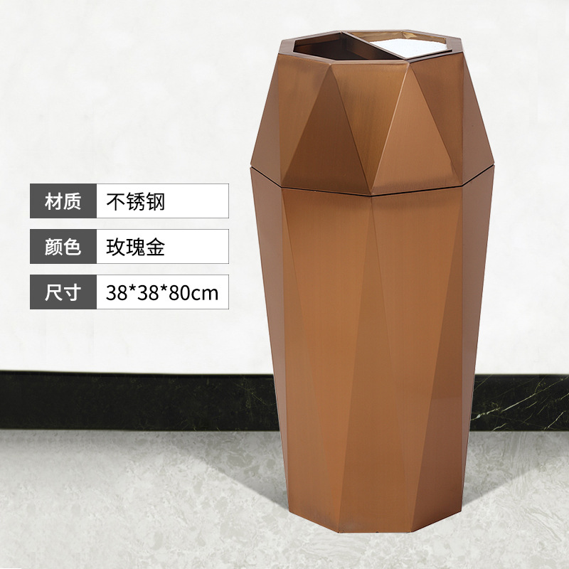 Acero inoxidable oro rosa-grande