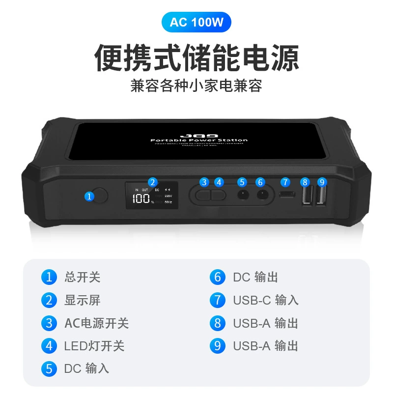 Портативный переносной источник питания для путешествий, 220V, 100W