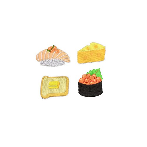 Treasure No. 1 Funny Food Sushi Embroidery Bangs Stickers Fixed Magic Stickers Posting Children's Broken Hair Stickers Magic Stickers