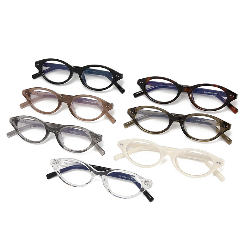 Las nuevas gafas nerd ovaladas anti-luz azul de moda femenina se pueden combinar con miopía, personalidad de moda, gafas planas, monturas de gafas