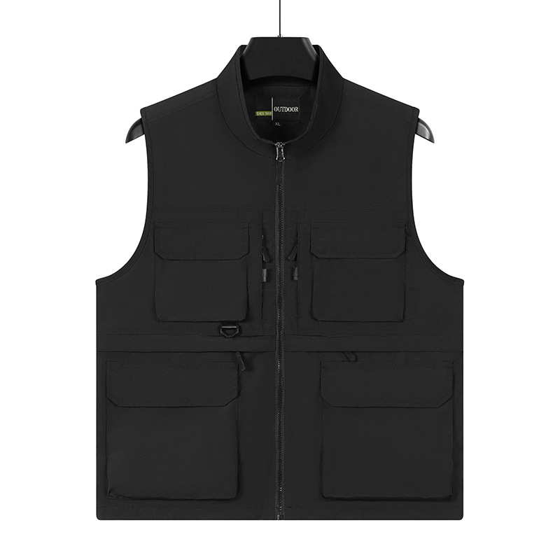 chaleco de pesca de alta gama de nylon rápido secado fotografía caballo clip hombre al aire libre montaña multi-bolsillo chaleco personalizado