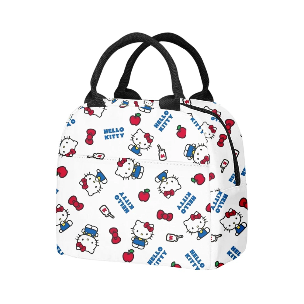Hello Kitty, ручной мультяшный милый термос, сумка-ланч для учеников начальной школы, сумка для еды