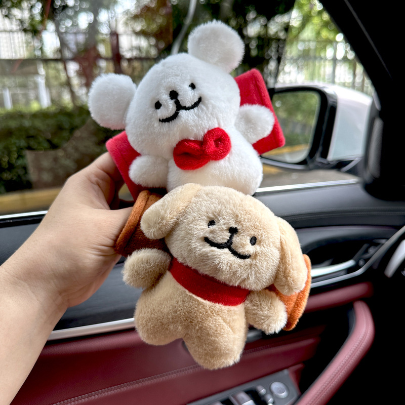 Cartoon cute line puppy car pasaman mango cubierta accesorios manija de puerta decoración interior muñeca moda