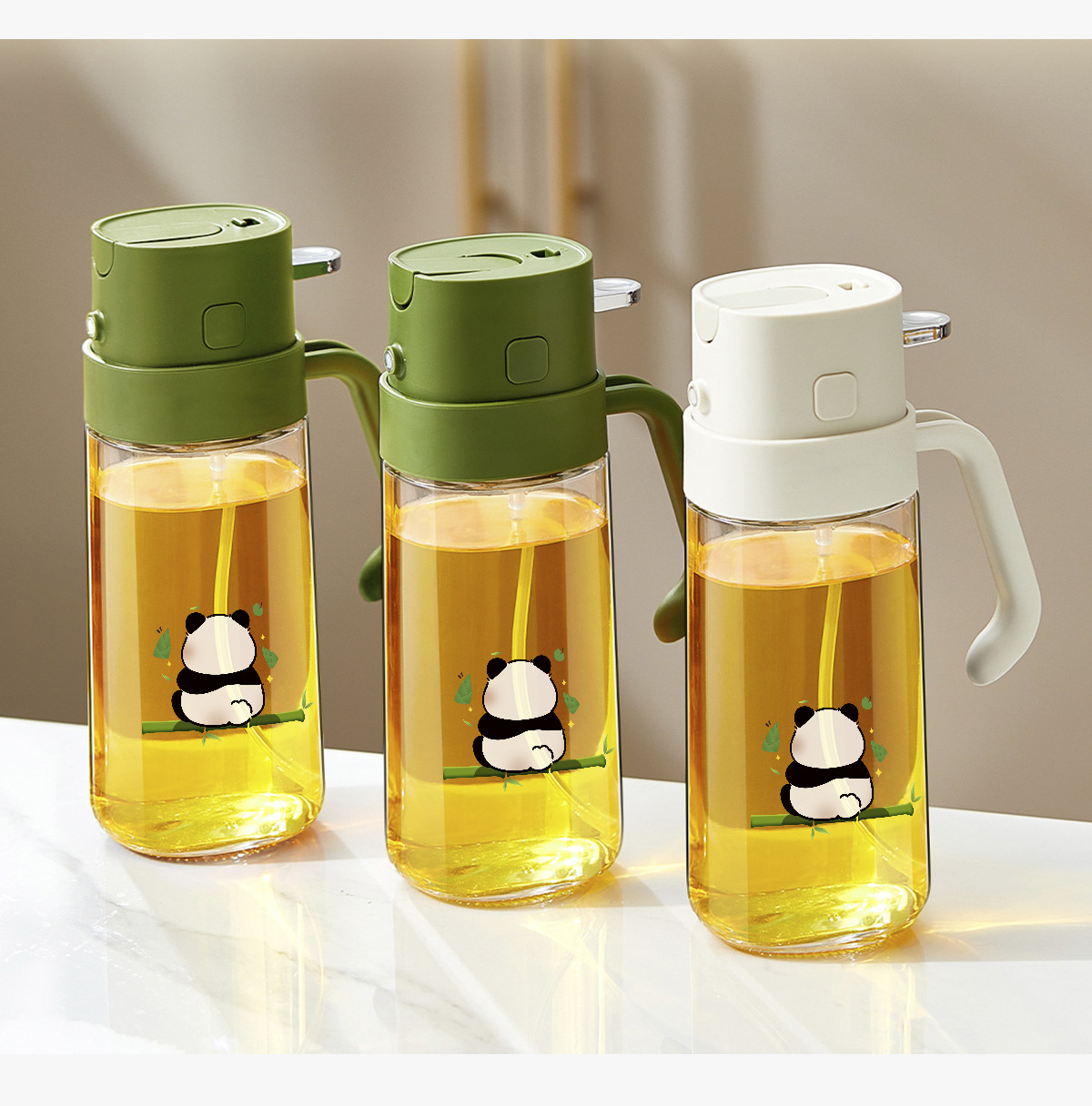 Haushaltssprühflasche und Ausgießflasche Dual-Use-Ölsprühflasche 2-in-1-Ölflasche Küchenhaushalts-Multifunktions-Zerstäuber-Ölsprühflasche zum Kochen Wein Sojasaucenflasche