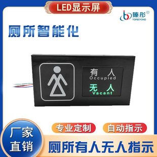 Smart Toilet Occupied Unmanned Display Public Toilet Squatting Sign Status Sensor Guide Screen Door Head