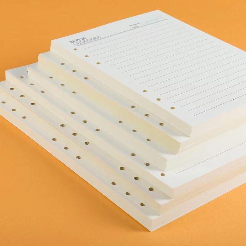 Loose-Leaf Inner Core Replacement Notebook A5B 5m Yellow Eye Protection 6 Holes 9 Holes 4 Holes Diary Notepad Horizontal Line
