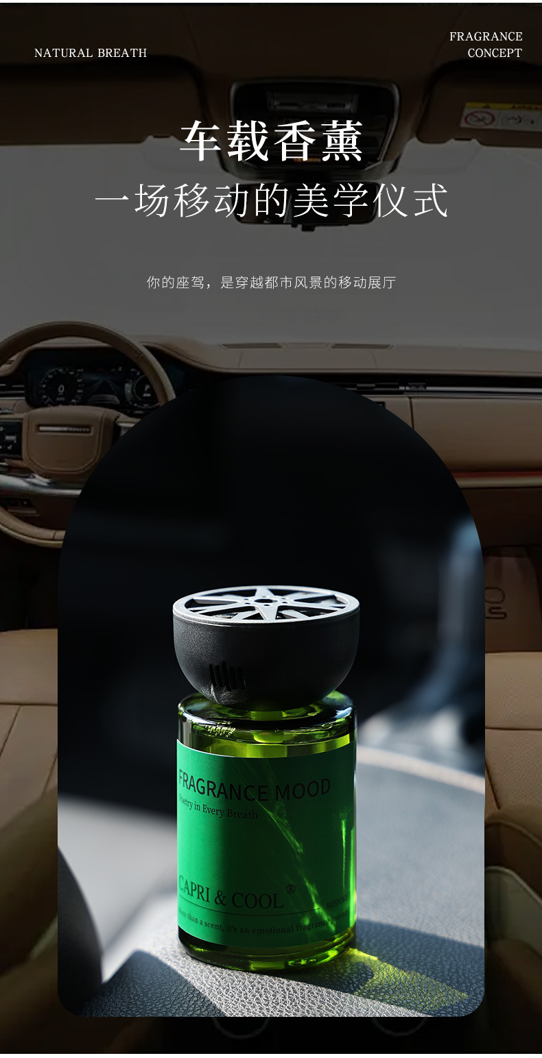 Car Fragrance Diffuser, In-Car Decoration, High-End Car Fragrance, Long-Lasting Premium Car Scent, Odor Removal