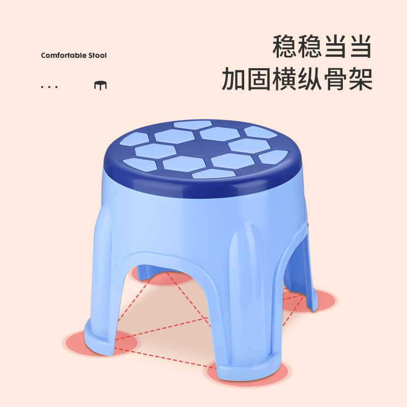 Taburete de plástico, taburete pequeño para niños engrosado, taburete antideslizante para pies, taburete bajo para bebés, taburete para mesa de centro, taburete para cambiador de zapatos para adultos en casa image 4