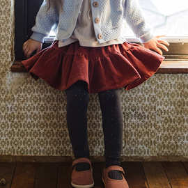 2025冬款草莓珊韩国女童女童百搭加厚加绒打底裤丝绒半身裙裤伞裙