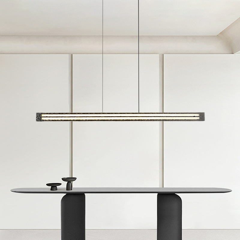 Minimalista italiano con una larga línea de agua de vidrio del restaurante candelabros diseñadores creativos lujosos bar de mesa de comedor lujosos de alta gama