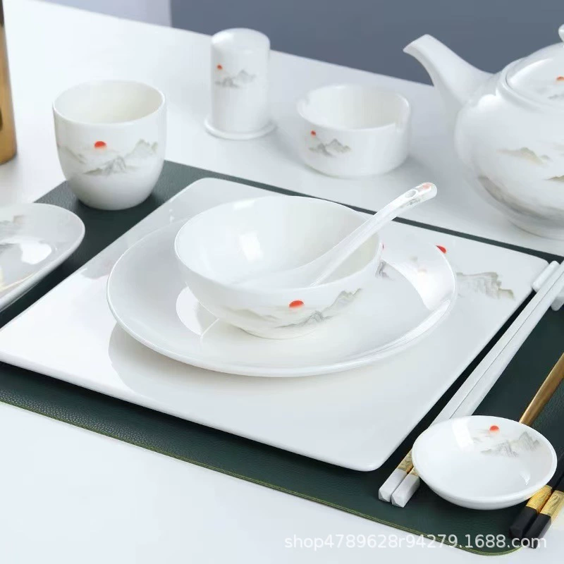 Tableware for hotel, creative set, Chinese style, 3 piece set