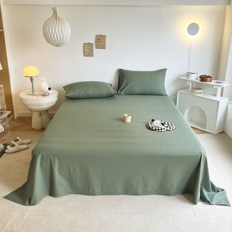 Ins-Style Simple Solid Color Bed Sheet Single Piece for Student Dormitory Single Bed Double Bed Dormitory Bed Export