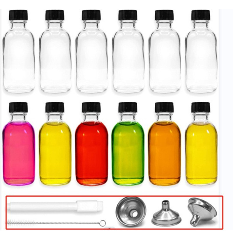 卸売りスポット透明ガラスボストンボトル60mlジュースボトル入浴分注ボトル漏斗500ml石鹸ディスペンサー|undefined