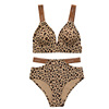 Skin color background yellow brown dot leopard print