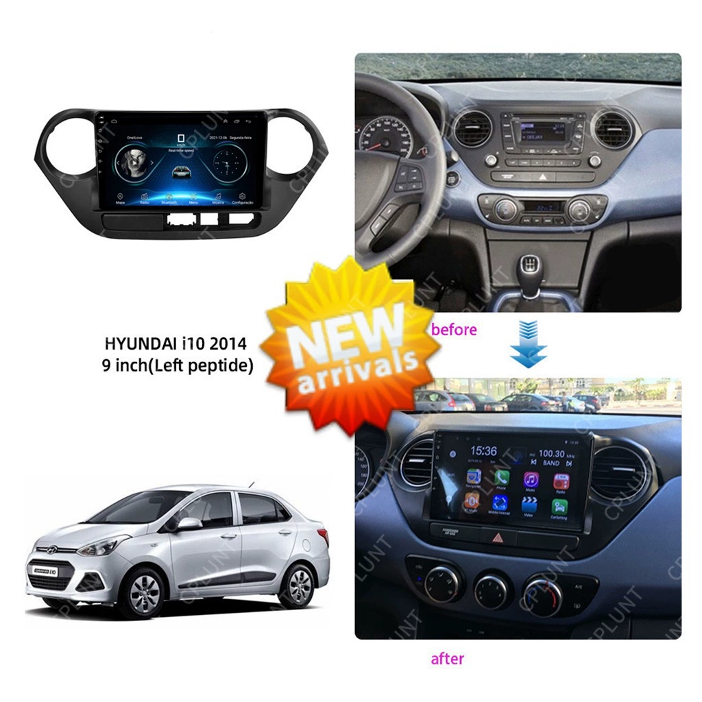 Подходит для 13-16 HYUNDAI современный i10 центральный блок навигации DVD лицевой рамы изменяемая панель набор рамка