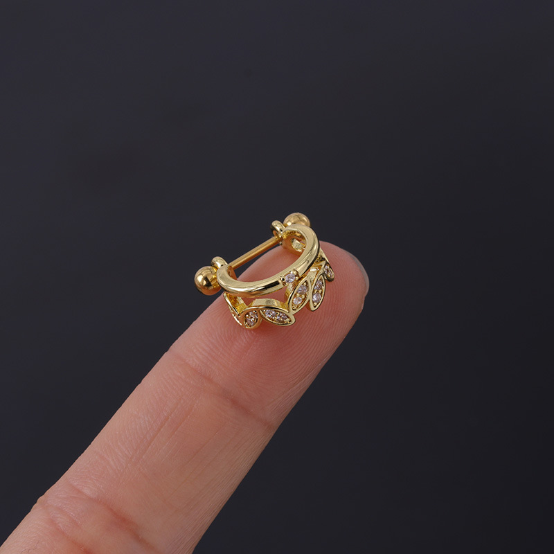 Ear Cartilage Rings & Studs Geometric Copper Plating Artificial Gemstones display picture 10