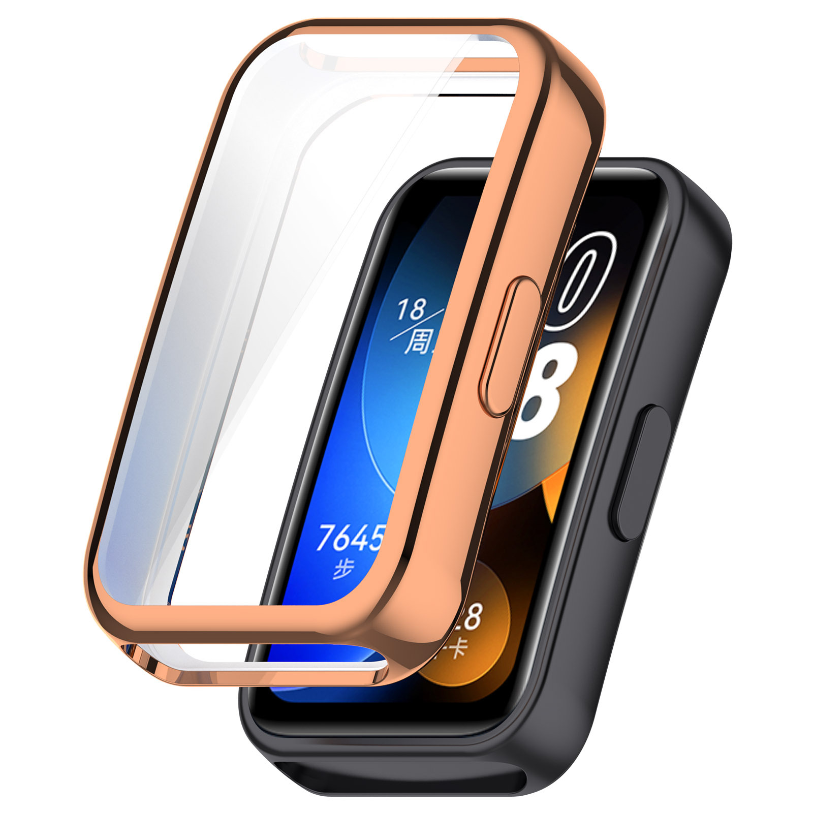 Aplicable Huawei Band 10 9 Funda protectora galvanoplastia HUAWEI band8 NFC Caja de goma suave con todo incluido Tpu