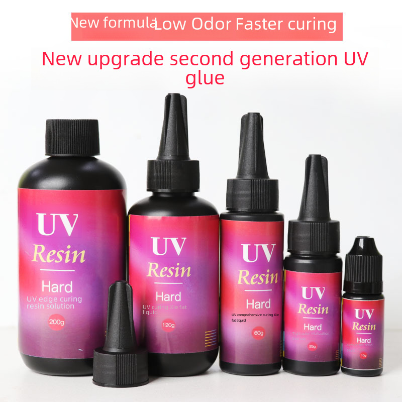 跨境亞馬遜高硬度低氣味UV樹脂滴膠無影膠DIY2分鐘快速固化UV膠水