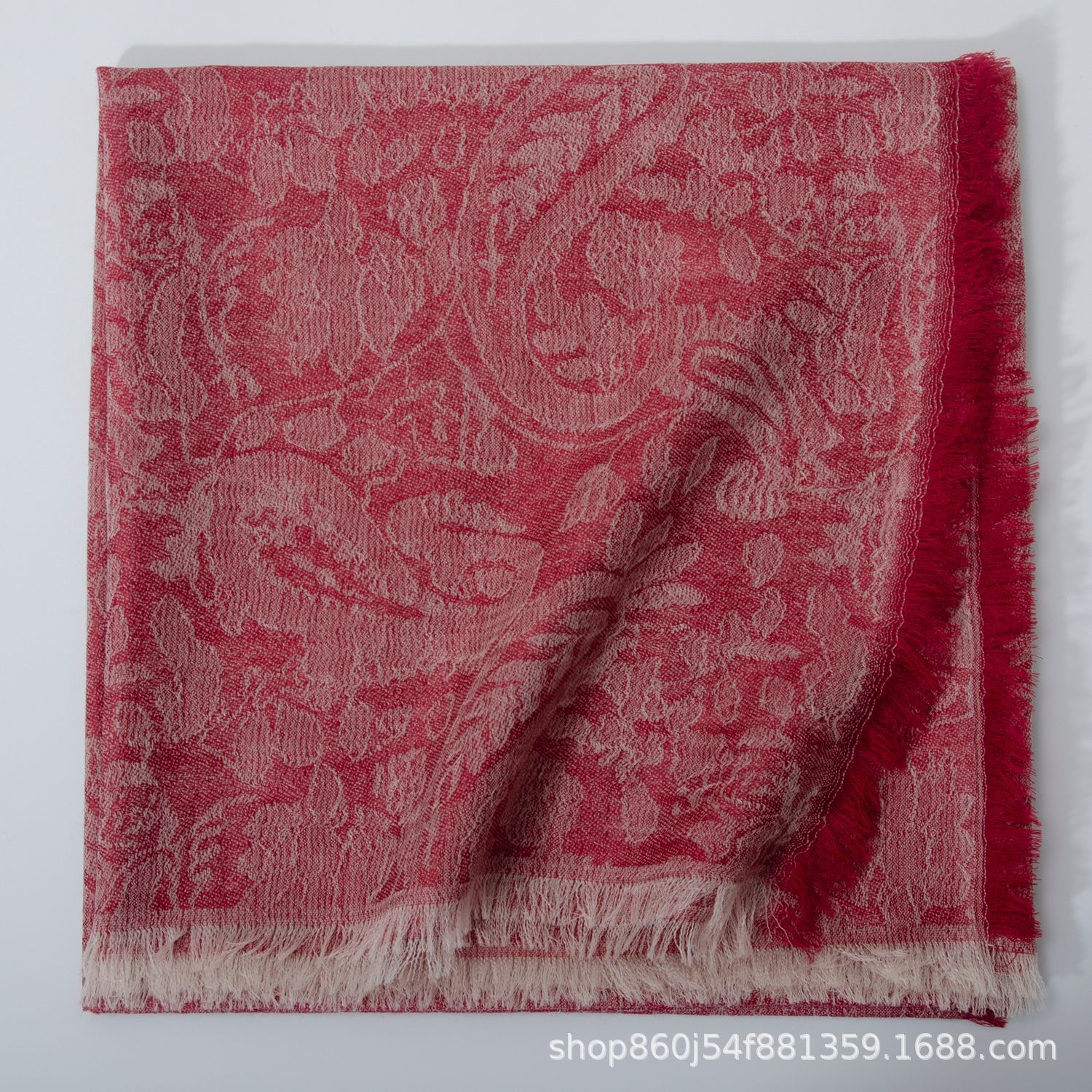 Bufanda Cuadrada de Lana Pura Soluble en Agua, Teñida con Hilo, Jacquard, a la Moda, Nueva Bufanda para Mujer, Fabricada en Mongolia Interior