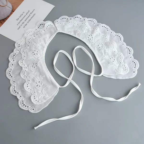 Fake Collar Double-layer Embroidered Women's All-match Fake Collar High-end with Collar Decorative Collar