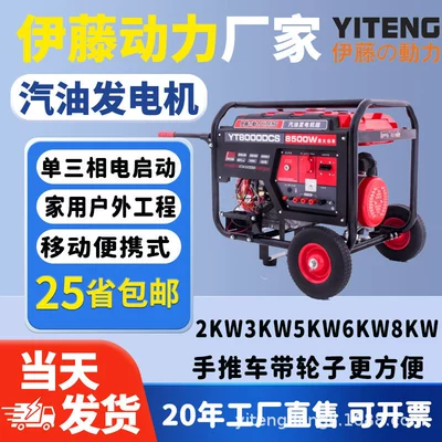 Ito power trolley mobile portable open frame rare earth permanent magnet motor gasoline generator YT8000DC