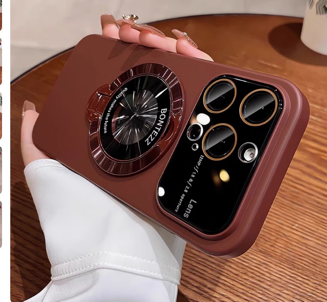 Soporte magnético de sensor simple y avanzado para iPhone16ProMax ventana grande 12/11 funda para teléfono móvil Apple 15P