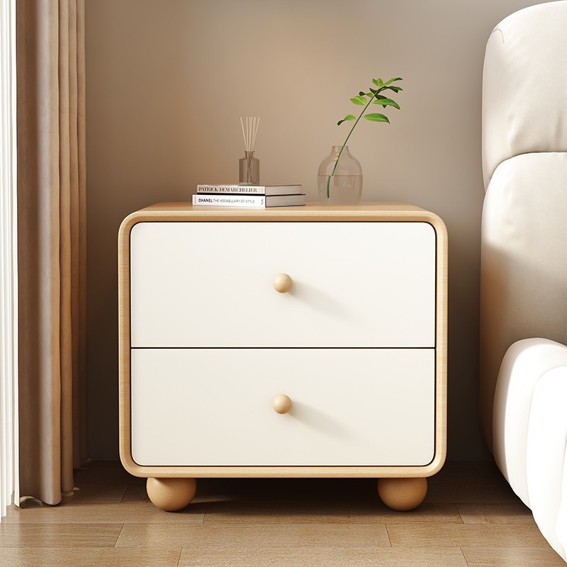 Solid Wood Bedside Table for Home Bedroom 2025 New Style Accessible Luxury High-End Modern Simple Small Bedside Storage Cabinet