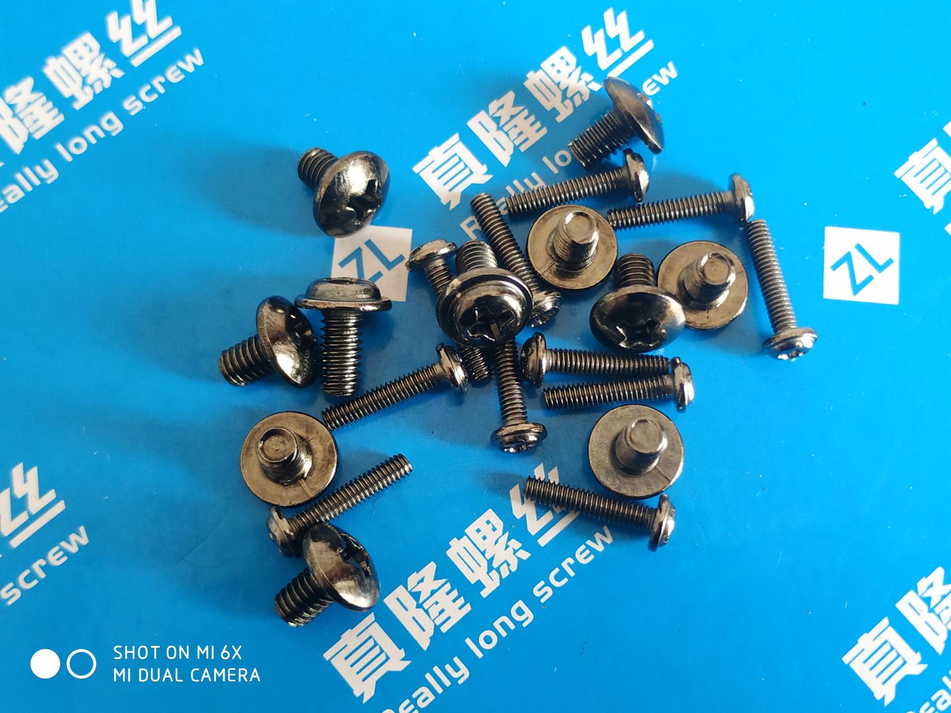 PWM Cross recessed Black Nickel Round Machine Screws /TM Umbrella Machine Screws M2.5M3M4M5M6