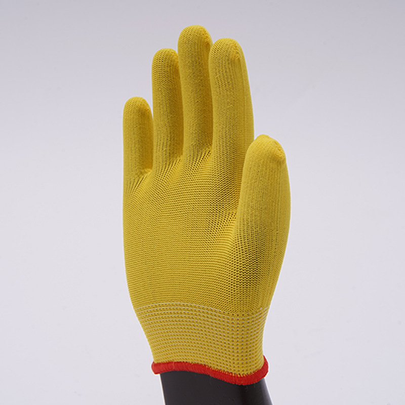 15g桔色条纹十三针尼龙手套芯透气工作防护手套可出口