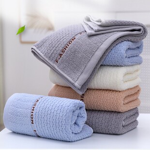 Cross-border Letter Towel Bath Towel Cotton Household 32-strand Adult Face Wash Water Absorbent Labor Protection Gift Embroidered logo Wholesale