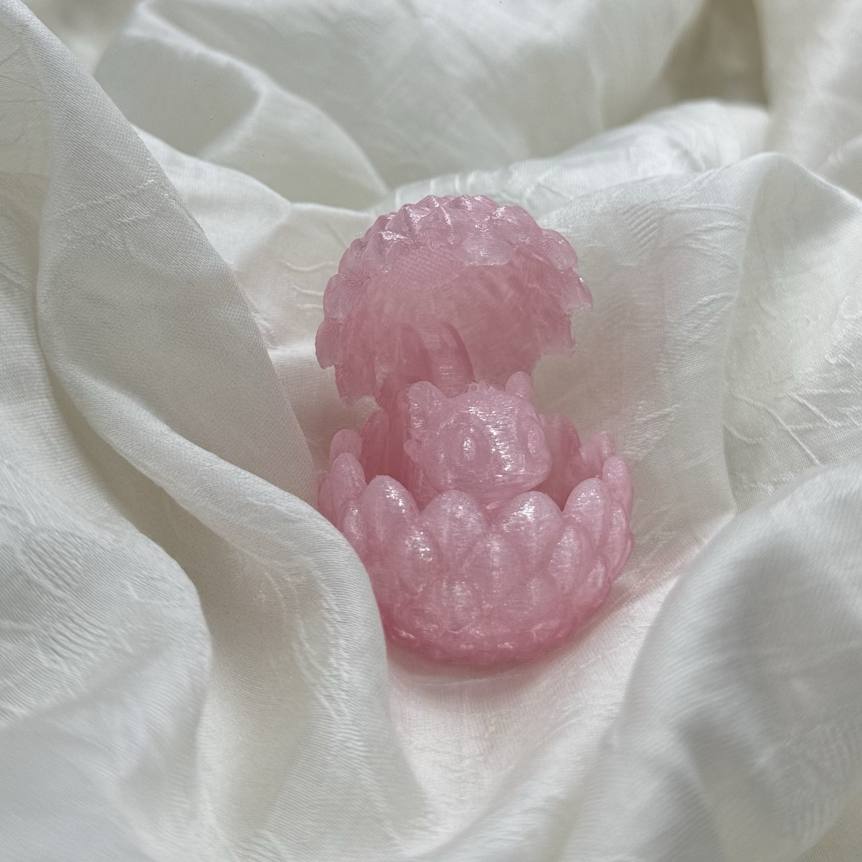 [크리스탈드래곤알 4.5CM] 투명핑크