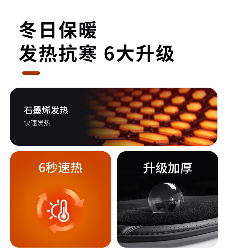 Graphene car heating cushion winter seat cushion car electric heating cushion 12 24 general cross-border manufacturers on behalf