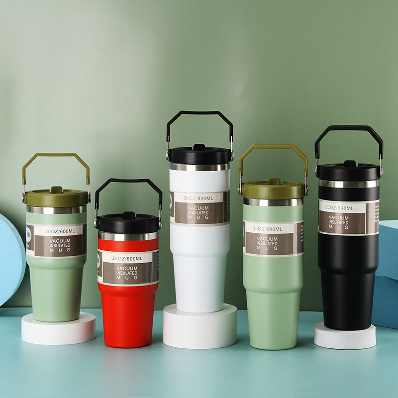 Vaso de aislamiento de gran capacidad para automóvil de vacío de doble capa de acero inoxidable 304 transfronterizo