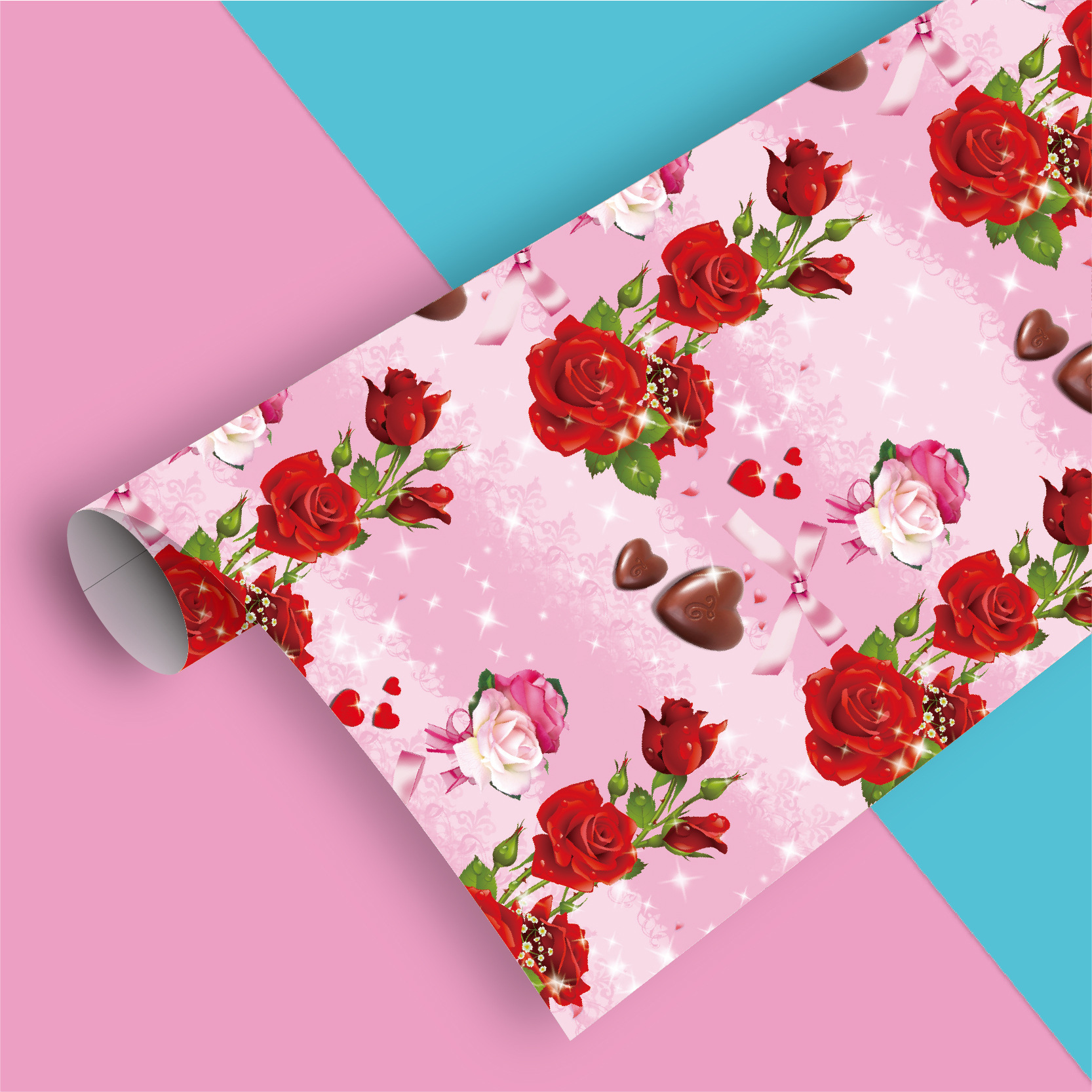 51*74CM flores y plantas amor Día de San Valentín Día de San Valentín Día de la madre Día de la madre Regalo de cumpleaños Caja de regalo de decoración Papel de regalo