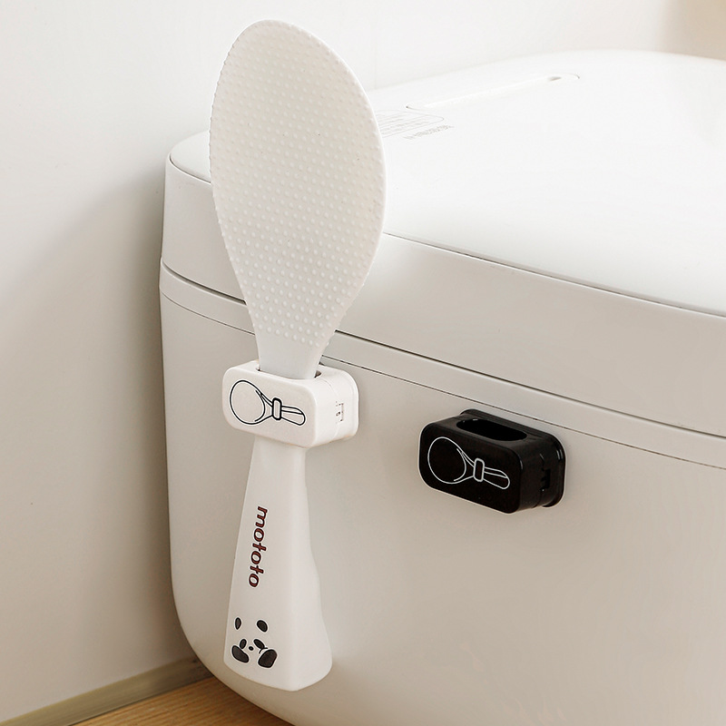 Rice Spoon Storage Rack Kitchen Wall-mounted Electric Rice Cooker Rice Shovel Storage Rack Magnetic Hook Spoon Fixing Artifact Small Sticky Hook