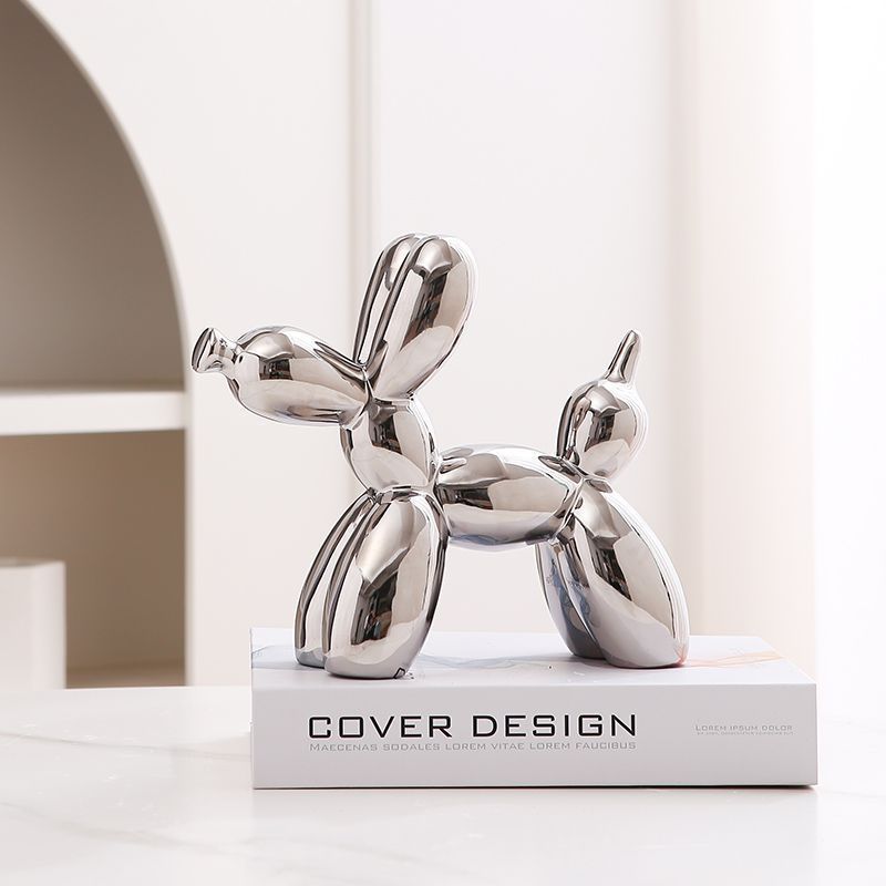 Entrance Internet celebrity TV cabinet home electroplating living room balloon high-looking dog creative decorative ornaments light luxury