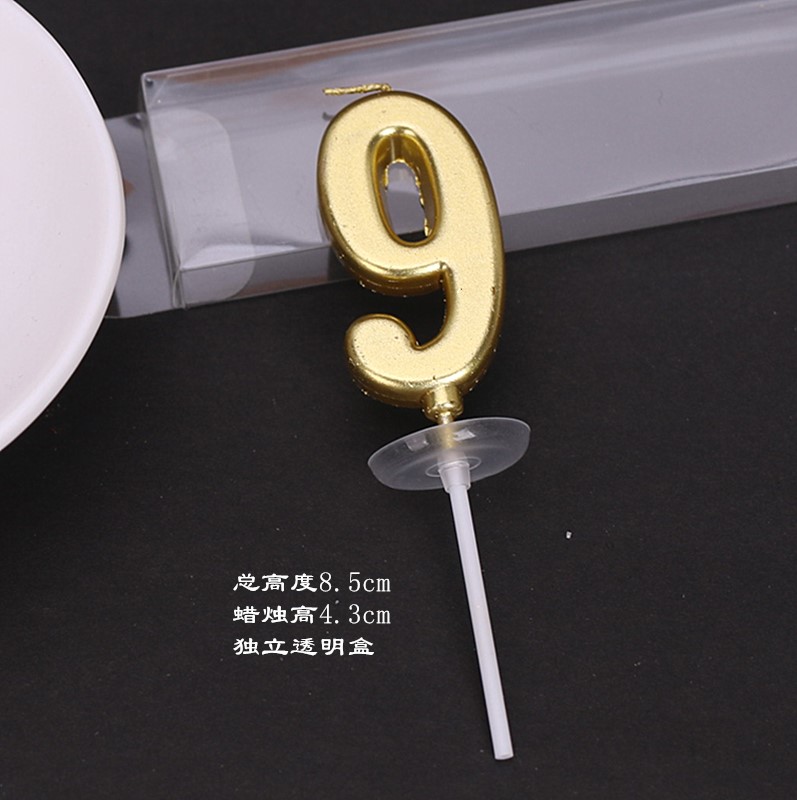 50 velas digitales de oro para el pastel de cumpleaños en caja independiente plata curva decoración de mesa de postres