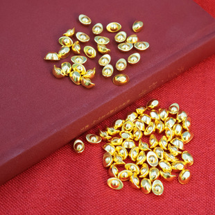 Chinese Ingot Sand Gold Small Ingot Artificial Mini Ingot Metal Crafts Jewelry Accessories Cornucopia Decorations