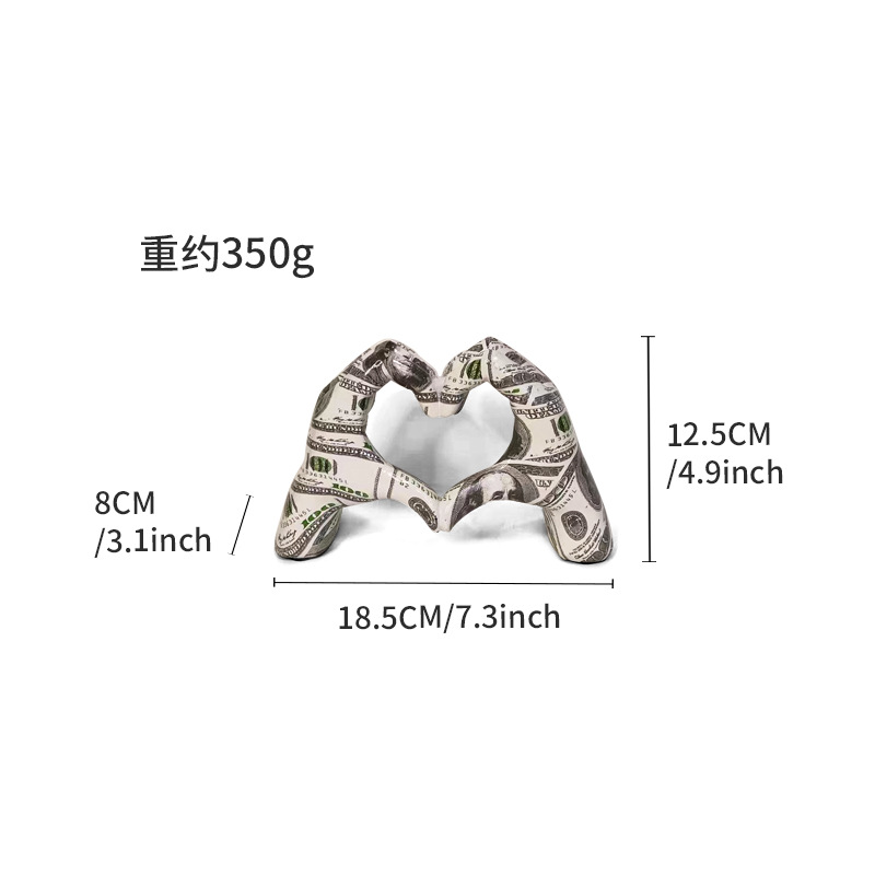 Internet celebridad graffiti amor gesto decoración hogar sala de estar Oficina escritorio exposición resina artesanía decoraciones