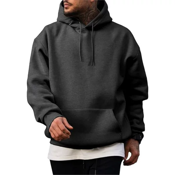 Men's 2025 boutique Japanese sweater American fashion brand solid color sweater trendy men's suit hoodie spring and autumn sweater men's