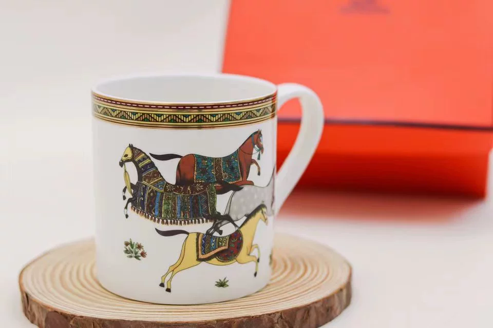 Костяной фарфор марк-кружка, керамическая кружка, европейская кофейная чашка, чайная чашка для офиса, креативная кружка для напитков, для виллы/клуба