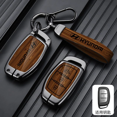 Car key bag: Metal Car Bag Buckle for - standard-type-b-lower-trunk-wood-grain-brown-leather-buckle