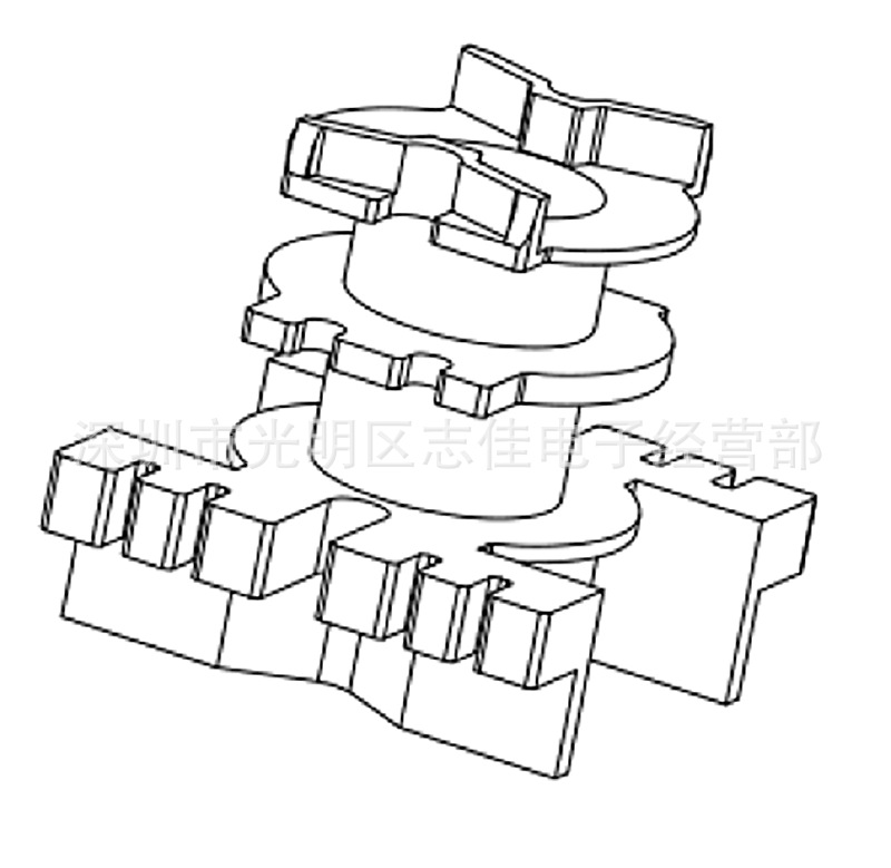 PQ3230电源骨架变压器骨架 PQ3230电源骨架双槽立式骨架