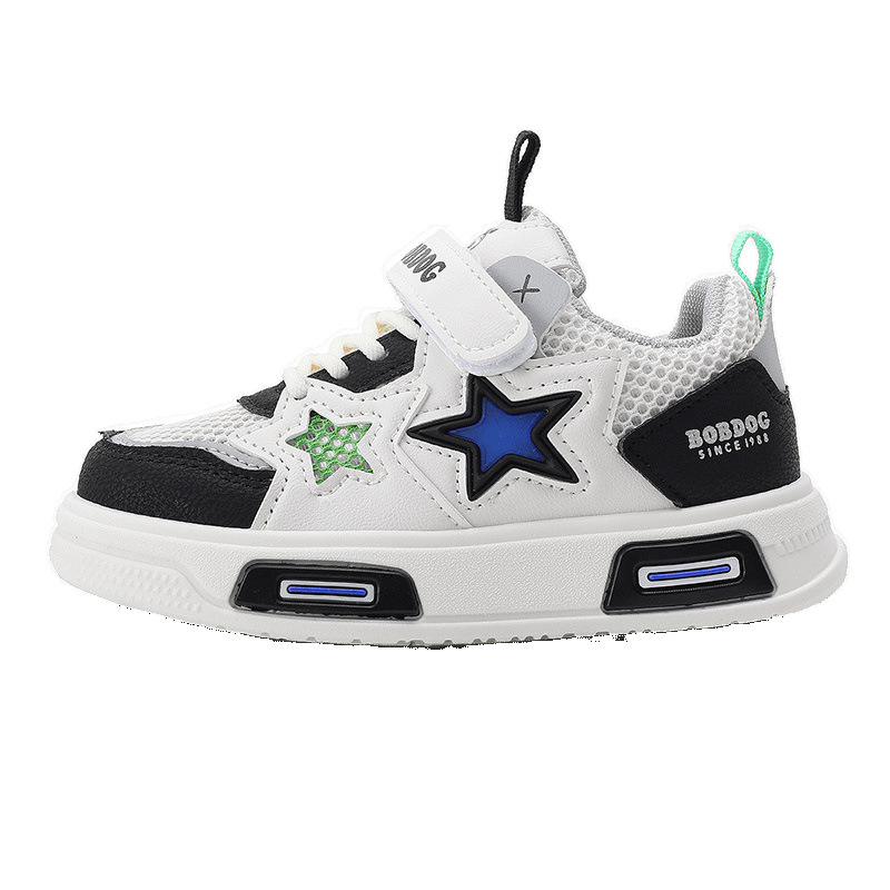 Babudou zapatos para niños verano de una sola red transpirable para niños medianos y grandes zapatos deportivos ligeros de suela blanda para niños al por mayor